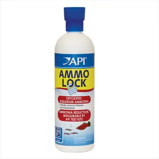 api ammo lock aquarium ammonia solution bottle - detoxifies ammonia and removes chlorine in fish tanks, with measurement instructions